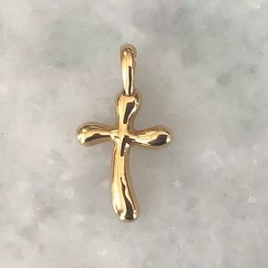 Gold cross pendant, 14K